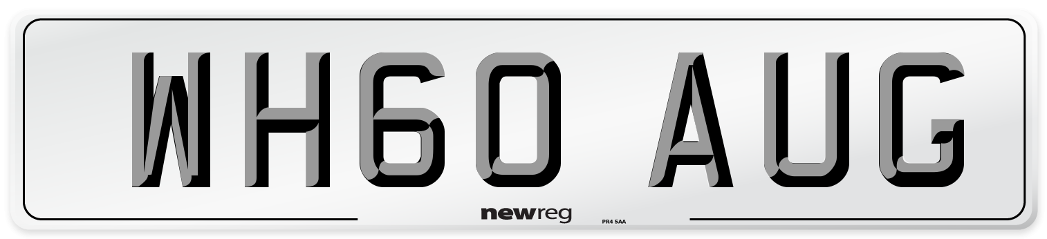 WH60 AUG Number Plate from New Reg